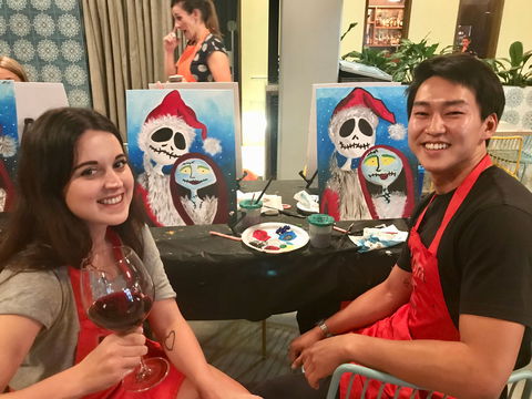 Paint And Sip Class: Christmas In July - Accommodation Asia 0