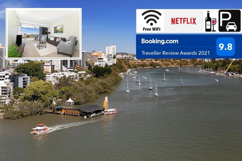 Amazing River View - 3 Bedroom Apartment - Brisbane CBD - Netflix - Fast Wifi - Carpark - Accommodation Guide 0